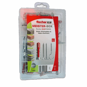 Fischer Meister-Box DuoPower Dübel, Haken, Schrauben (133 Teile)